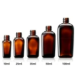 10ml 25ml 35ml 50ml 100ml Amber Square Essential Oil Bottles, Light-Proof Glass Dropper Bottles, Portable Travel-Size Serum Sample Bottles In Stock - Image 2