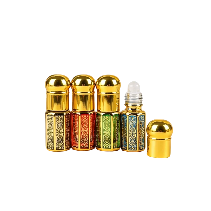 3ml/6ml/12ml Portable Glass Roller Bottles, Empty Sample Roll-On Vials for Essential Oil Massage - Image 2