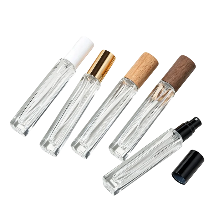 10ml Tall Square Refillable Perfume Spray Bottles, Premium Empty Glass Travel Fragrance Containers - Image 2