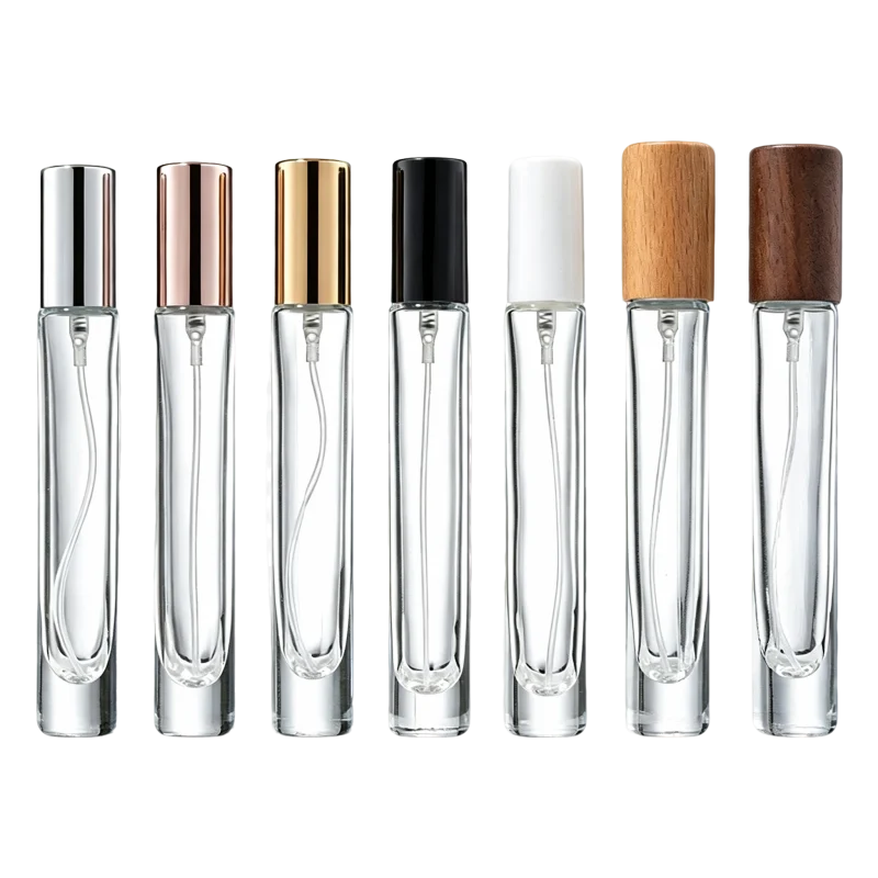 tall square refillable perfume spray bottles 10ml glass travel containers