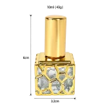 10ml Electroplated Spray Water Cube Perfume Bottles, Mini Empty Glass Sample Travel Refill Containers - Image 4