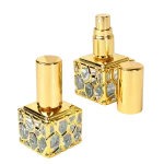 10ml Electroplated Spray Water Cube Perfume Bottles, Mini Empty Glass Sample Travel Refill Containers - Image 2