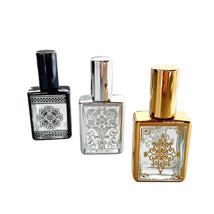 electroplated glass perfume tube spray 15ml refillable toner mist