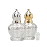 Luxury 15ml UV Plated Glass Roll On Bottles with Crown Cap, Portable Empty Sample Containers for Essential Oils and Perfume - Image 2