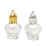 UV plated glass roll on bottles crown cap 15ml essential oil sample container