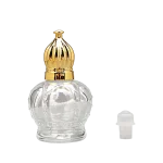 Luxury 15ml UV Plated Glass Roll On Bottles with Crown Cap, Portable Empty Sample Containers for Essential Oils and Perfume - Image 4