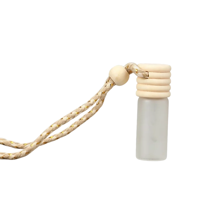 5ml Frosted Empty Glass Car Perfume Bottle Pendant, Refillable Vehicle Hanging Aroma Ornament Decor - Image 3