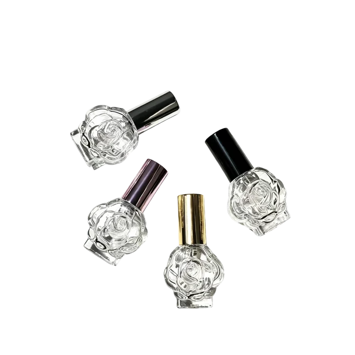 10ml Empty Rose Printed Glass Spray Bottles, Portable Refillable Perfume Travel Containers - Image 2