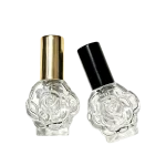 rose printed glass spray bottles 10ml travel refillable perfume container