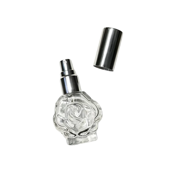 10ml Empty Rose Printed Glass Spray Bottles, Portable Refillable Perfume Travel Containers - Image 3