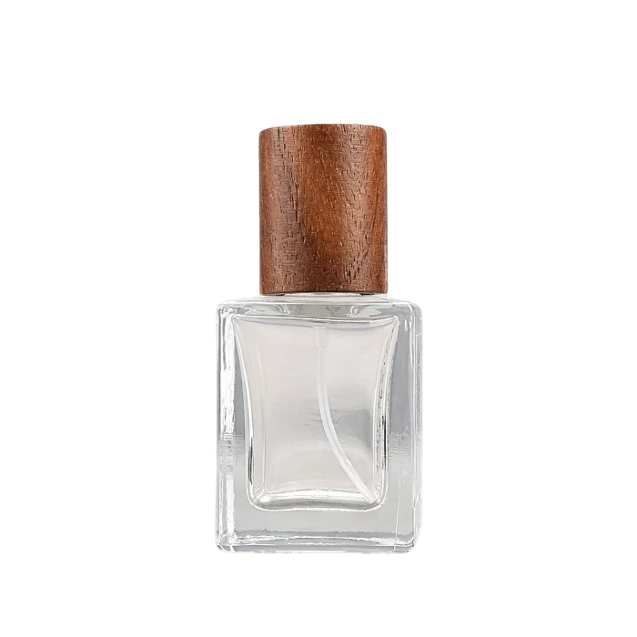 30ml & 50ml Refillable Glass Perfume Bottles with Screw-On Beech Wood Caps - Image 3
