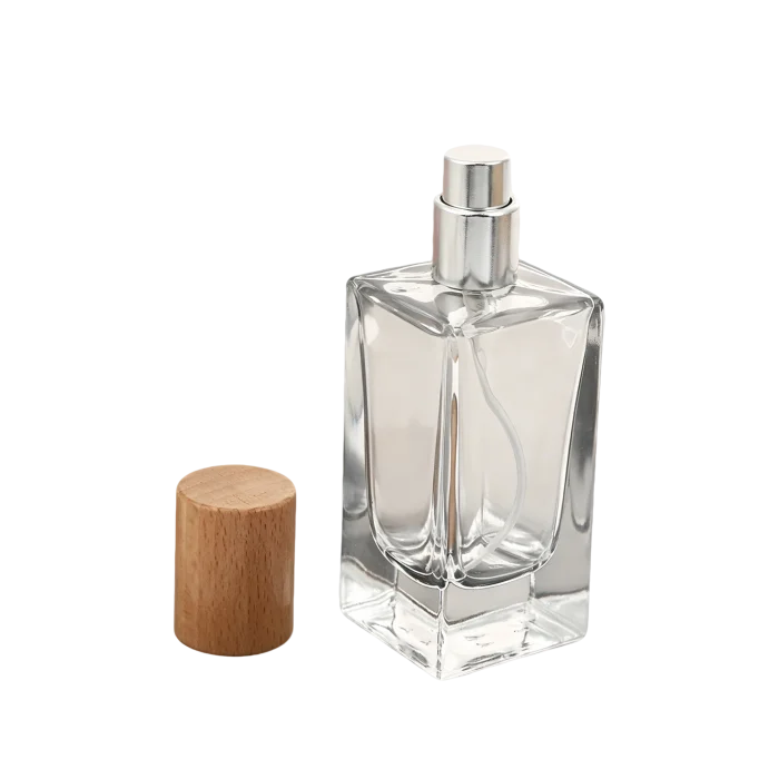 30ml & 50ml Refillable Glass Perfume Bottles with Screw-On Beech Wood Caps - Image 5