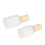 30ml 50ml 100ml Frosted Glass Spray Bottles, Empty Perfume Vials with Wooden Caps - Image 2