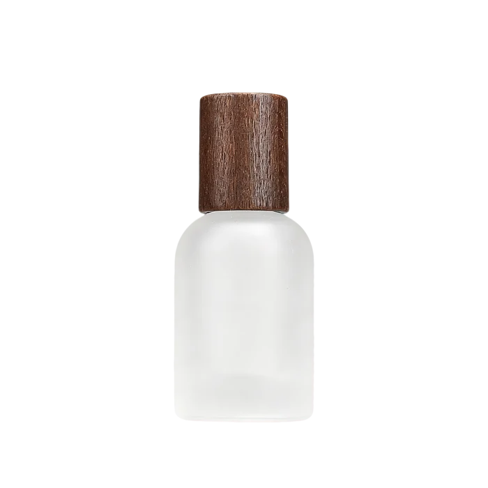 30ml 50ml 100ml Frosted Glass Spray Bottles, Empty Perfume Vials with Wooden Caps - Image 4