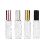 embossed bitter melon glass perfume spray bottles 10ml travel refill