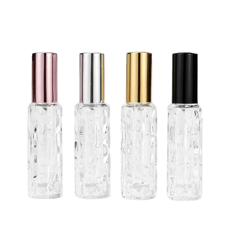 embossed bitter melon glass perfume spray bottles 10ml travel refill