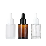 round glass dropper bottles 30ml amber frosted clear cosmetics essential oils