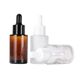 30ml Round Glass Dropper Bottles, Amber / Frosted / Clear, Special Containers for Cosmetics & Essential Oils - Image 2
