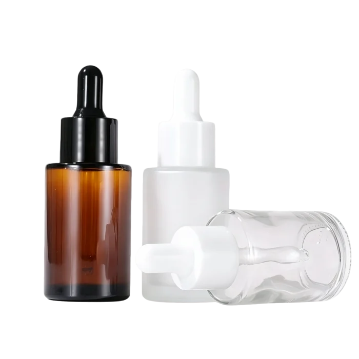 30ml Round Glass Dropper Bottles, Amber / Frosted / Clear, Special Containers for Cosmetics & Essential Oils - Image 2