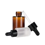 30ml Round Glass Dropper Bottles, Amber / Frosted / Clear, Special Containers for Cosmetics & Essential Oils - Image 3