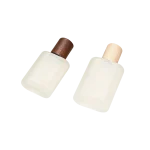 30ml & 50ml frosted glass bottles with wooden caps and mist spray pumps, oval matte empty perfume mist spray bottles - Image 4