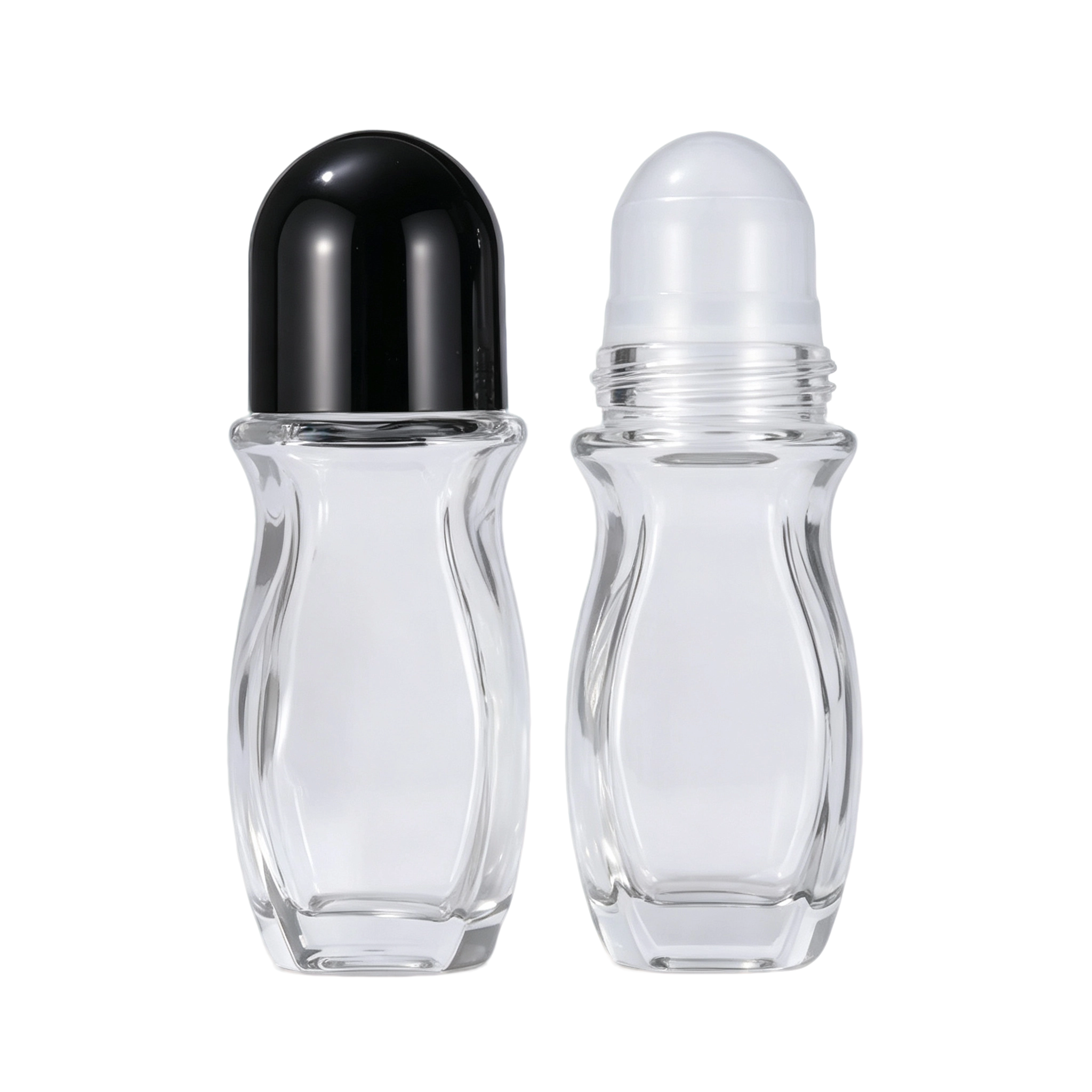 VT-GB-005-主图 glass roll-on bottles 30ml 50ml leak-proof thick-walled antiperspirant body fragrance