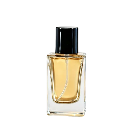 flat square glass perfume bottles crimp spray 30ml 50ml clear press nozzle