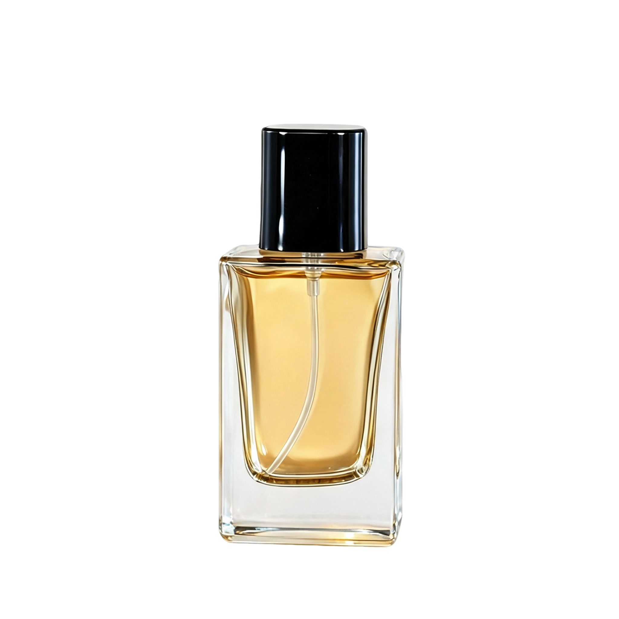 VT-GB-009-主图 flat square glass perfume bottles crimp spray 30ml 50ml clear press nozzle