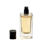 30ml Flat Square Glass Perfume Bottles, Clear Crimp Spray Cosmetic Bottles with Press Nozzle - Image 3