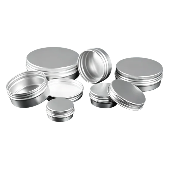 5ml 10ml 15ml 20ml 30ml 40ml 50ml 55ml 60ml 80ml 100ml 120ml 150ml 180ml 200ml 250ml 400ml Aluminum Cream Jars - Image 2