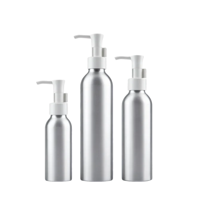 30ml 50ml 100ml 120ml 150ml 250ml 300ml Aluminum Bottles with Oil Pump Dispensers - Image 2