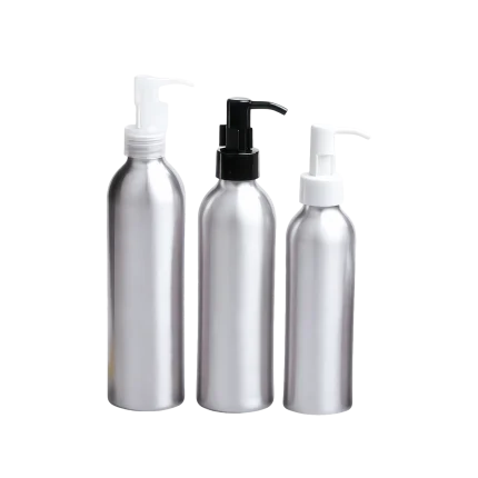 aluminum bottles with oil pump dispensers 30ml to 300ml