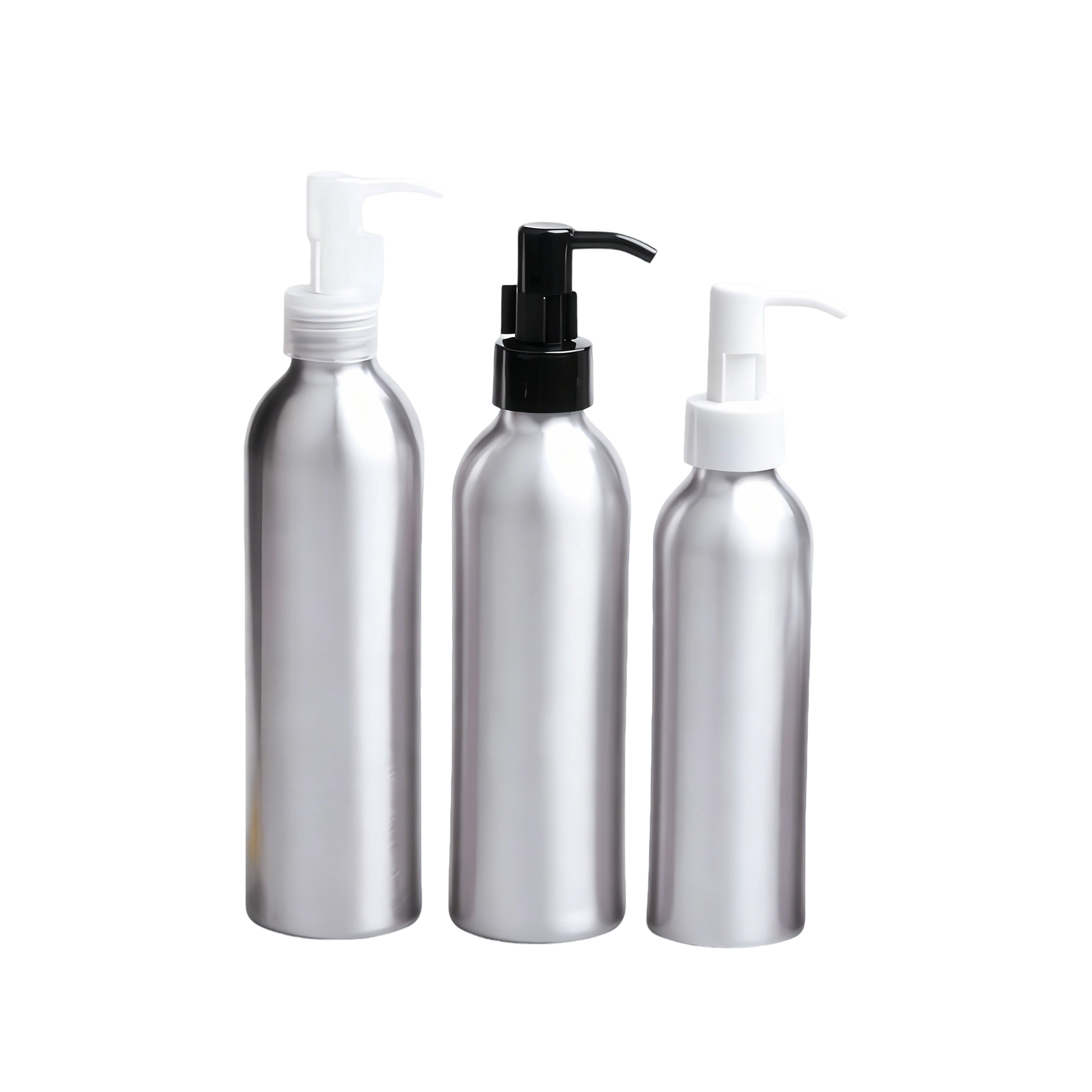 VT-MB-0005-主图 aluminum bottles with oil pump dispensers 30ml to 300ml