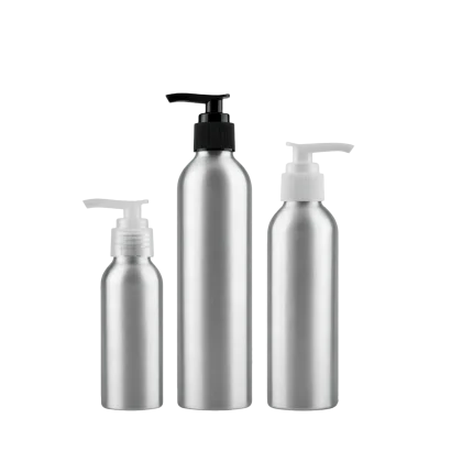 aluminum bottles with PP pumps 30ml to 250ml