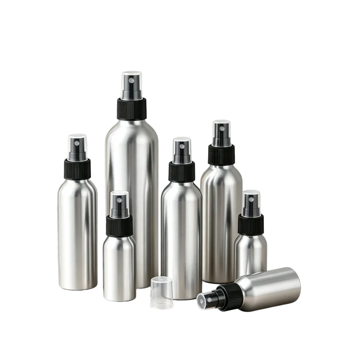 30ml 50ml 100ml 120ml 150ml 250ml Aluminum Bottles with PP Sprayers - Image 2