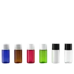 10ml PET bottles with inner stoppers and caps 6 colors blue amber white red green clear
