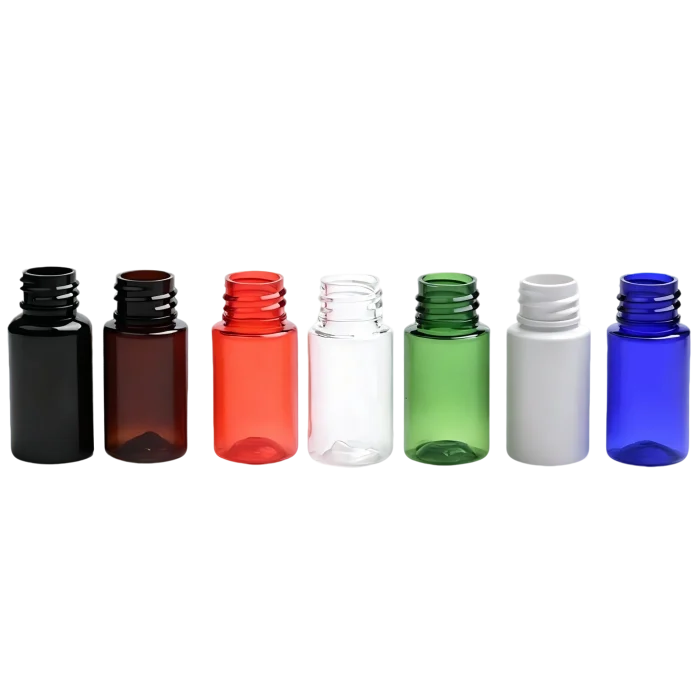 10ml PET Bottles with Inner Stoppers & Caps, Available in Blue, Amber, White, Red, Green and Clear - Image 2