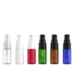 10ml PET bottles with pump heads 6 colors blue amber white red green clear