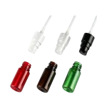 10ml PET Bottles with Pump Heads, Blue, Amber, White, Red, Green & Clear In Stock - Image 2