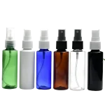 50ml PET spray bottles 6 colors amber blue green clear white black