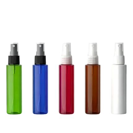 100ml PET spray bottles 7 colors pink white clear black amber green blue