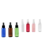 50ml PET spray bottles 7 colors amber blue green clear white red black