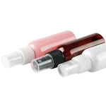50ml Round Shoulder PET Spray Bottles, In Stock in Amber, Blue, Green, Clear, White, Red and Black - Image 3