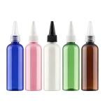 50ml PET bottles with pointed caps 7 colors