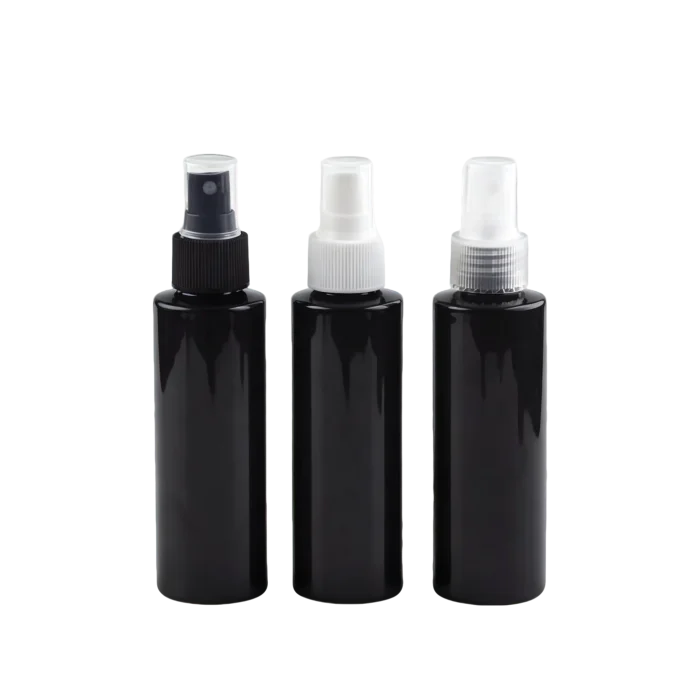 120ml Round Shoulder PET Spray Bottles, 7 Colors Pink White Clear Black Amber Green Blue In Stock - Image 2