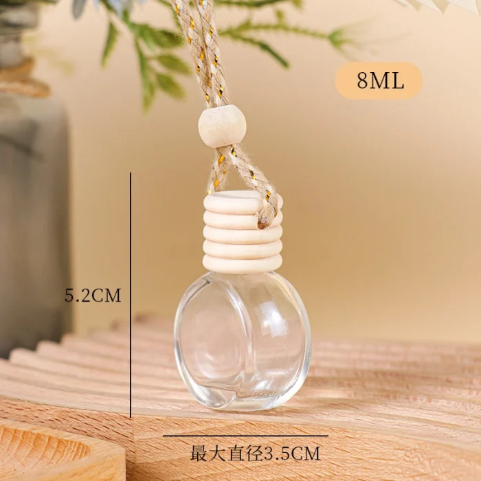 5ml-15ml Multi-style Empty Glass Perfume Bottles, Refillable Car Pendant Fragrance Ornaments for Auto Interior Decor - Image 2