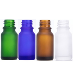 18mm frosted amber (UV-blocking) glass bottle, capacities 5ml to 100ml