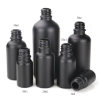 18mm frosted black glass bottle, capacities 5ml to 100ml