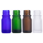 18mm frosted blue glass bottle, capacities 5ml to 100ml