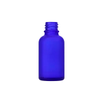Blue frosted glass bottle with 18mm neck